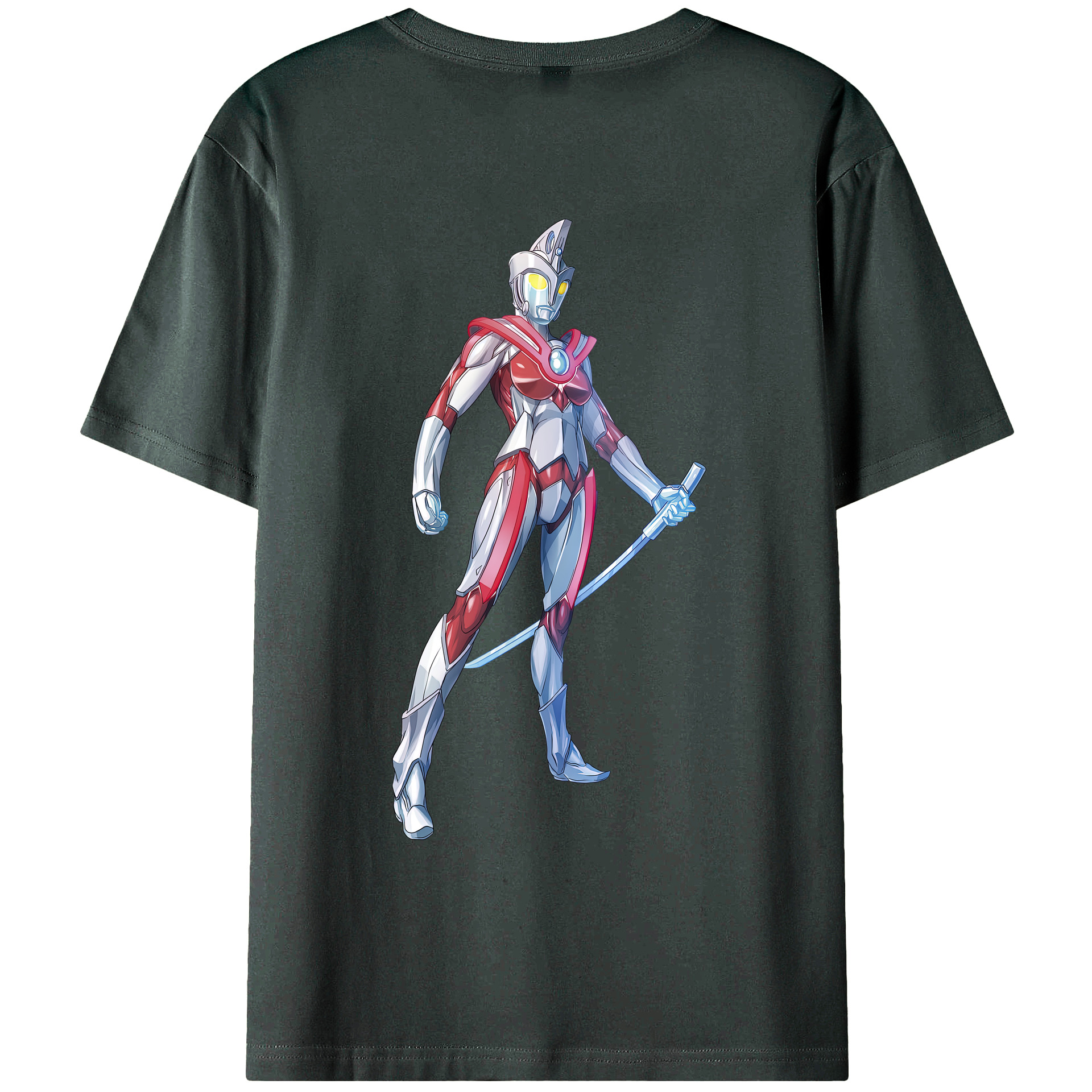 （画像用） ウルトラマン Ultraman 綿100％ メンズ半袖Tシャツ（バックプリント） 通気性